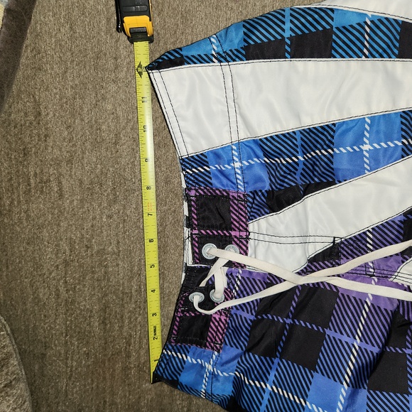 Billabong Kids Plaid Shorts in Blue and Purple - Picture 7 of 8